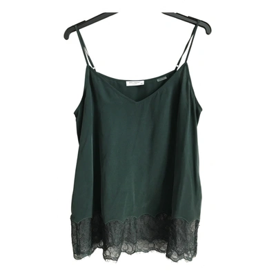 Pre-owned Equipment Silk Camisole In Green