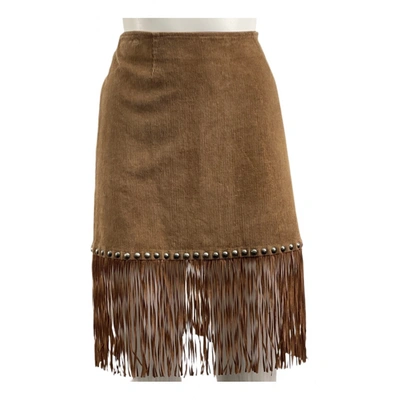 Pre-owned Moschino Mini Skirt In Brown