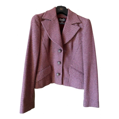 Pre-owned D&g Wool Blazer In Pink