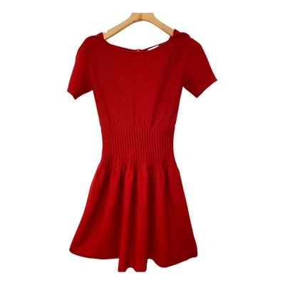 Pre-owned Maison Ullens Wool Mini Dress In Red