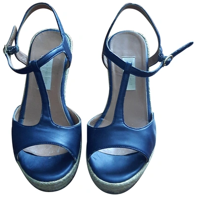 Pre-owned L'autre Chose Leather Sandals In Blue