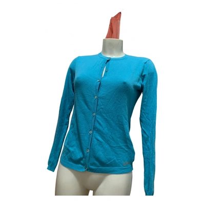Pre-owned Guess Cardigan In Turquoise