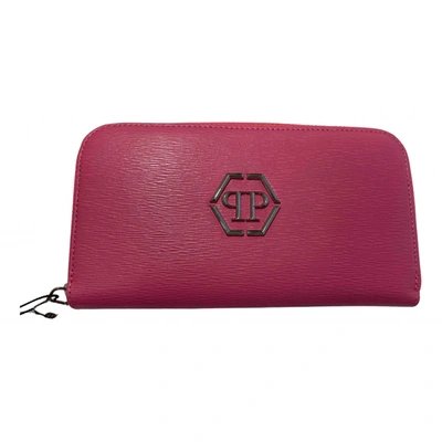 Pre-owned Philipp Plein Leather Wallet In Pink