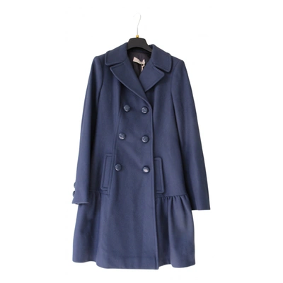 Pre-owned Alysi Wool Coat In Blue