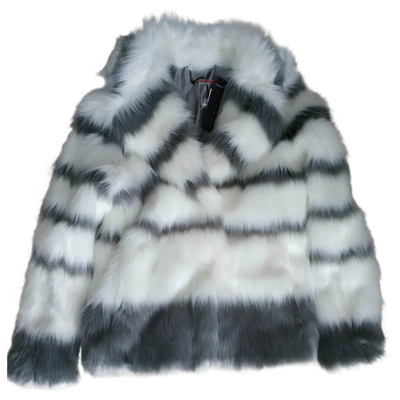 Pre-owned Ikks Faux Fur Coat In Multicolour