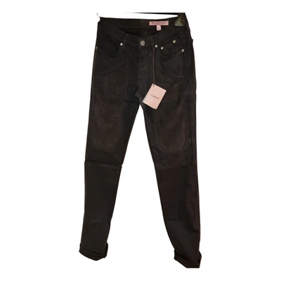 Pre-owned Jeckerson Straight Pants In Black