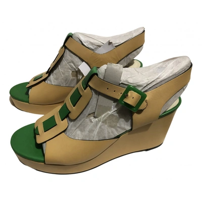 Pre-owned Orla Kiely Leather Sandal In Multicolour