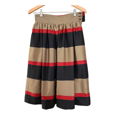 Pre-owned Valentino Wool Mid-length Skirt In Multicolour