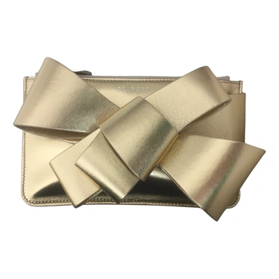 Pre-owned Delpozo Leather Crossbody Bag In Gold