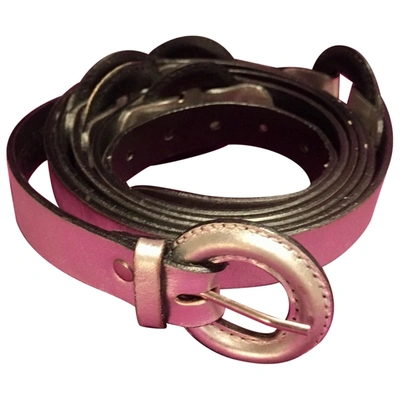 Pre-owned Patrizia Pepe Leather Belt In Silver