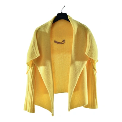 Pre-owned Rick Owens Wool Cardigan In Yellow