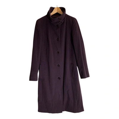 Pre-owned Max Mara Teddy Bear Icon Wool Coat In Purple