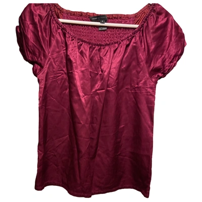 Pre-owned Marc Jacobs Silk Blouse In Burgundy