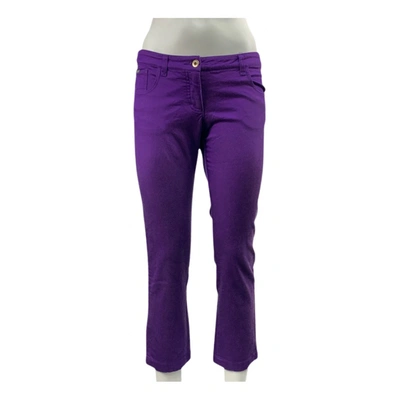 Pre-owned Dolce & Gabbana Slim Pants In Purple