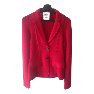 Pre-owned Marc Cain Wool Blazer In Red