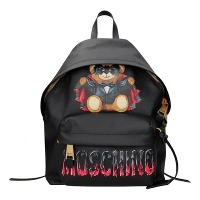 Pre-owned Moschino Backpack In Black