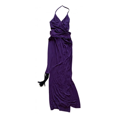 Pre-owned L Agence Maxi Dress In Purple