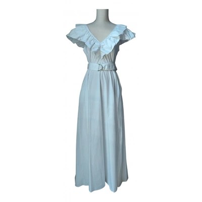 Pre-owned P.a.r.o.s.h Maxi Dress In White
