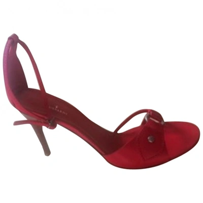 Pre-owned Trussardi Leather Sandals In Red