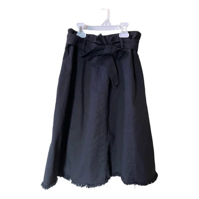 Pre-owned Maje Mid-length Skirt In Black