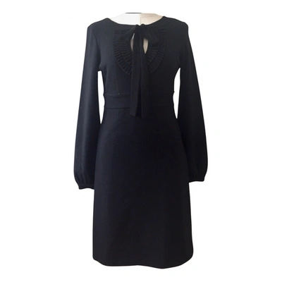 Pre-owned Max & Co Wool Mid-length Dress In Black