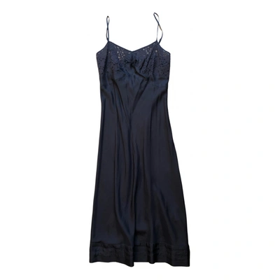 Pre-owned By Malene Birger Silk Mid-length Dress In Anthracite