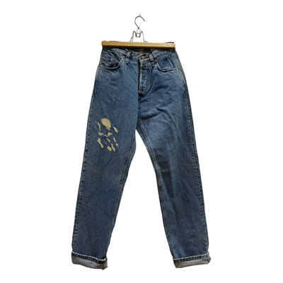 Pre-owned Americanino Trousers In Blue
