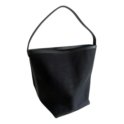 Pre-owned The Row Linen Tote In Black