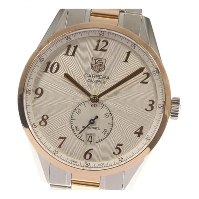 Pre-owned Tag Heuer Carrera Watch In Gold