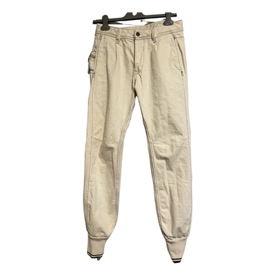 Pre-owned Diesel Slim Pants In Ecru