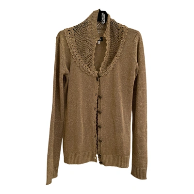 Pre-owned D&g Cardigan In Gold