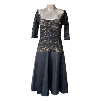 Pre-owned La Perla Lace Mid-length Dress In Black