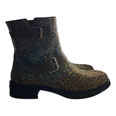 Pre-owned Le Silla Leather Ankle Boots In Metallic