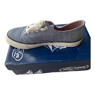 Pre-owned Sperry Cloth Trainers In Blue