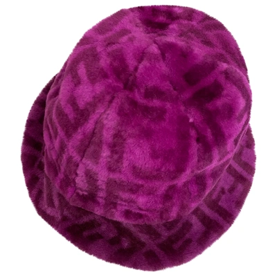 Pre-owned Fendi Wool Beanie In Pink
