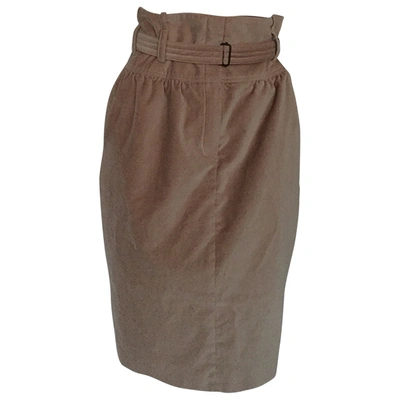 Pre-owned Kenzo Mid-length Skirt In Beige