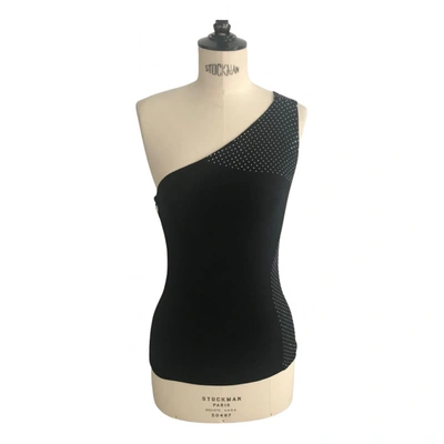 Pre-owned Versace Silk Camisole In Black