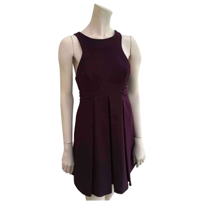 Pre-owned Jasmine Di Milo Silk Mini Dress In Purple