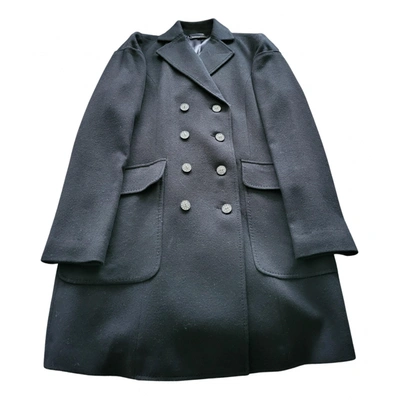 Pre-owned Patrizia Pepe Cashmere Coat In Navy