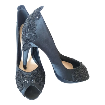 Pre-owned Jenny Packham Cloth Heels In Black