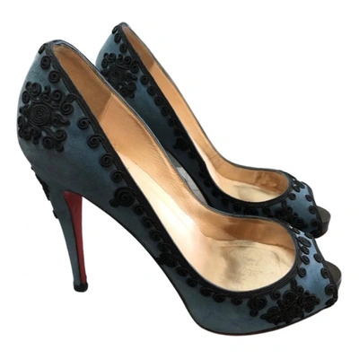 Pre-owned Christian Louboutin Very Privé Heels In Blue