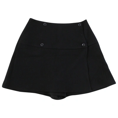 Pre-owned Max & Co Wool Mini Skirt In Black