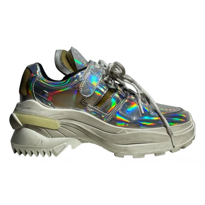 Pre-owned Maison Margiela Leather Trainers In Metallic