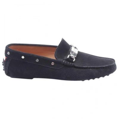 Pre-owned Philipp Plein Leather Flats In Black