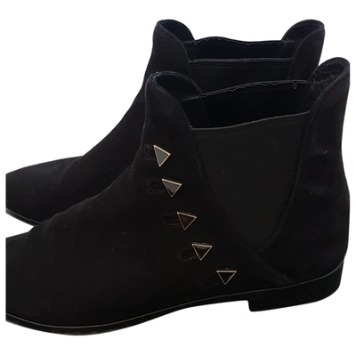 Pre-owned House Of Harlow 1960 Ankle Boots In Black