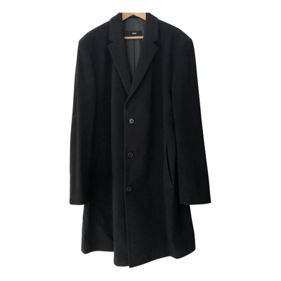 Pre-owned Hugo Boss Cashmere Coat In Black