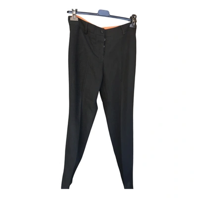 Pre-owned Jean Paul Gaultier Slim Pants In Black