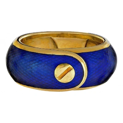 Pre-owned Van Cleef & Arpels Yellow Gold Ring In Blue