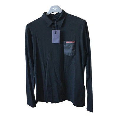 Pre-owned Prada Polo Shirt In Black