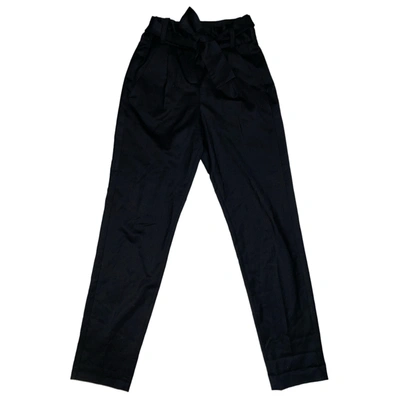 Pre-owned Maje Wool Carot Pants In Black